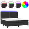 vidaXL H&oacute;lfa&eth; Springr&uacute;m me&eth; D&yacute;nu&LED Svart 200x200 cm Gervile&eth;ur