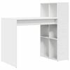 vidaXL Skrifbor&eth; me&eth; hillu Hv&iacute;tt 108 x 55 x 103.5 cm Samsettur vi&eth;ur