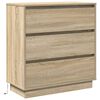vidaXL Noat&ouml;flu sk&aacute;pur Sonoma Eik 71 x 34,5 x 75 cm Samsettur vi&eth;ur