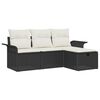 vidaXL Gar&eth;s&oacute;fa sett me&eth; p&uacute;&eth;i me&eth; geymslu 4 pcs Poly rattan