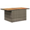 vidaXL 8 stykki gar&eth;s&oacute;fasett me&eth; p&uacute;&eth;um Grey Poly Rattan Acacia
