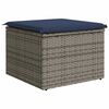 vidaXL Gar&eth;bor&eth; me&eth; sessu Gr&aacute;r 55x55x37 cm P&oacute;l&yacute;rattan