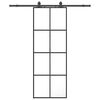 vidaXL Rennihur&eth; me&eth; v&eacute;lb&uacute;na&eth;arsetti Svart 76x205 cm ESG Gler