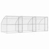 vidaXL Hundask&aacute;li me&eth; geymslu 3 pcs Silfur 6 x 2 x 2 m Sinkh&uacute;&eth;a&eth; st&aacute;l