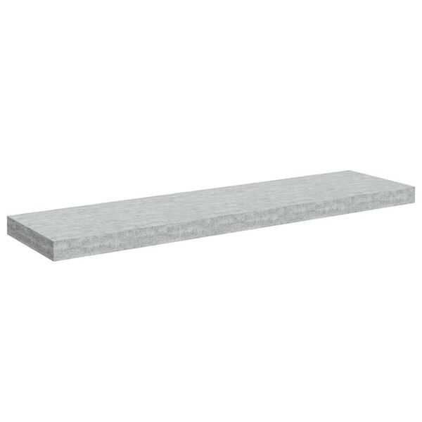 vidaXL Vegghilla Steypugráar 90x23,5x3,8 cm MDF