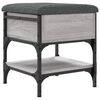 vidaXL Sk&oacute;bekkur Gr&aacute;r Sonoma 42x42x45 cm Samsettur Vi&eth;ur