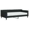 vidaXL Svefns&oacute;fi me&eth; D&yacute;nu Svartur 90x190 cm Efni