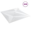 vidaXL Vegg&thorn;il 48 stk. Hv&iacute;t 50x50 cm XPS 12 m&sup2; Stj&ouml;rnumynstur