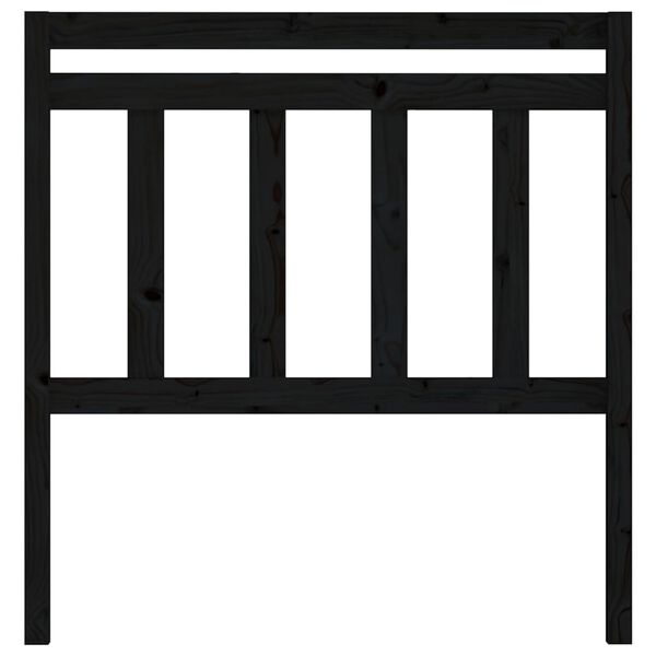 vidaXL H&ouml;f&eth;agafl fyrir R&uacute;m Svartur 81x4x100 cm Gegnheil Fura