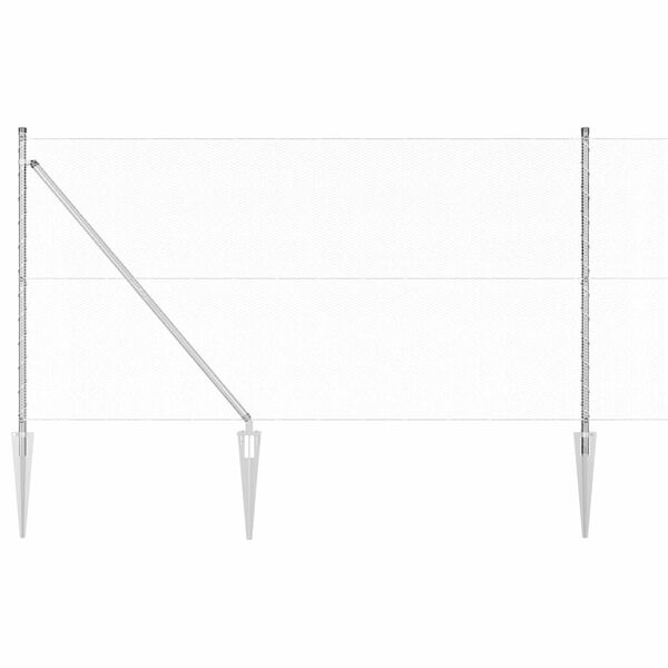vidaXL Gir&eth;ingarp&oacute;stur Silfur 50 x 1,4 m (13 mm net) St&aacute;l