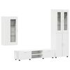 vidaXL Sj&oacute;nvarpssk&aacute;pasett me&eth; hillu FLORIN 3 pcs Hv&iacute;tt Samsettur vi&eth;ur