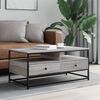 vidaXL S&oacute;fabor&eth; Gr&aacute;tt Sonoma 100x51x45 cm Samsettur Vi&eth;ur