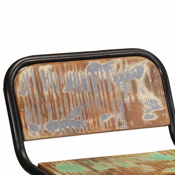 vidaXL Barstólar 2 stk. 46x35,5x70 cm Gegnheill Endurnýttur Viður