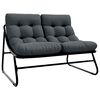 vidaXL Gar&eth;sm&iacute;&eth;ar me&eth; p&uacute;&eth;i Svartur 110 x 81 x 71 cm Dufth&uacute;&eth;a&eth; st&aacute;l