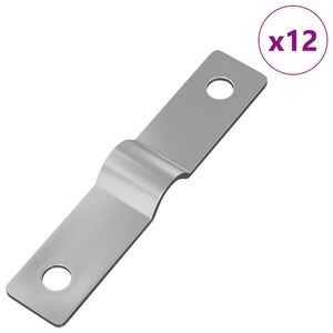 vidaXL Strikplata 12 pcs Silfur 50 x 10 x 1,2 mm J&aacute;rn