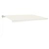 vidaXL Sj&aacute;lfvirkt Skyggni me&eth; LED&Vindskynjara 500x350 cm Rj&oacute;mahv&iacute;tt