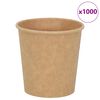 vidaXL Papp&iacute;rs kaffibollar 1000 stk 4oz 100ml Br&uacute;nn
