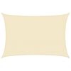 vidaXL Sólskyggni Sólsegl HDPE Rétthyrnt 4 x 6 m Kremlitað