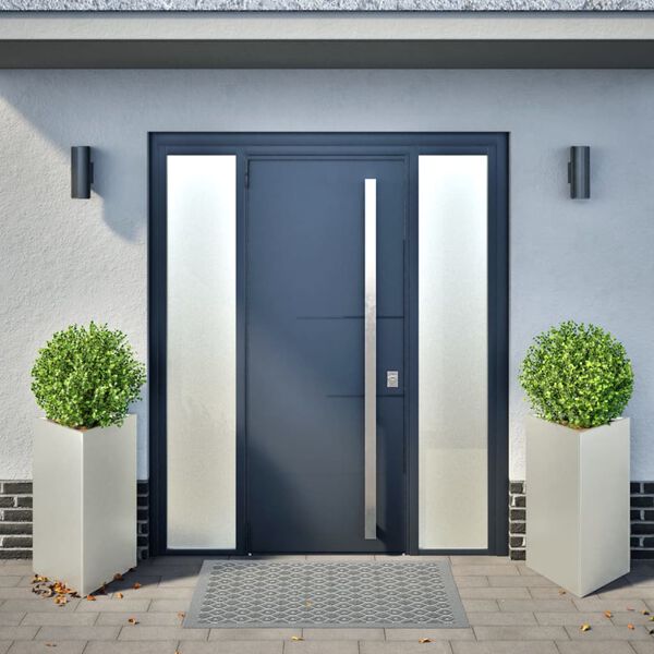 vidaXL Gróðurker í Garðinn 2 stk. Þríhyrnt 50x43x75 cm Ryðfrítt Stál