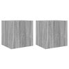 vidaXL Sj&oacute;nvarpssk&aacute;par me&eth; LED Lj&oacute;sum 2 stk. Gr&aacute;r Sonoma 40,5x35x40 cm