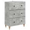 vidaXL Sk&uacute;ffusk&aacute;pur Steinsteypugr&aacute;r 66 x 34,5 x 90 cm Samsettur vi&eth;ur