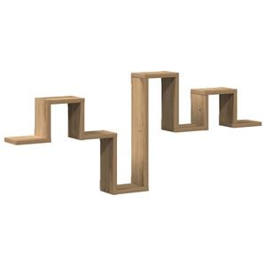 vidaXL Vegghylla Vegghengt me&eth; geymslu Artisan Eik 104.5 x 43 x 10 cm