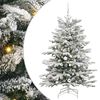 vidaXL Gervi hengdu j&oacute;latr&eacute; Me&eth; LED r&aelig;ma lj&oacute;sum Hv&iacute;tt 150 cm PE og PVC
