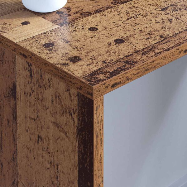 vidaXL Veggfest skrifbor&eth; Gamall vi&eth;ur 80 x 45 x 30 cm Samsettur vi&eth;ur