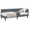 vidaXL Hornar&uacute;m rammi me&eth; d&yacute;nu me&eth; h&ouml;fu&eth;gafl 2 pcs Gr&aacute;r Flauel