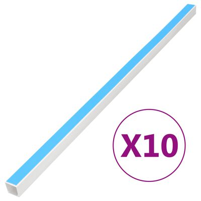 vidaXL Kapalstokkar Sjálflímandi 10x10 mm 10 m PVC