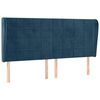 vidaXL H&ouml;f&eth;agafl me&eth; Eyrum 203x23x118/128 cm D&ouml;kkbl&aacute;tt Flauel