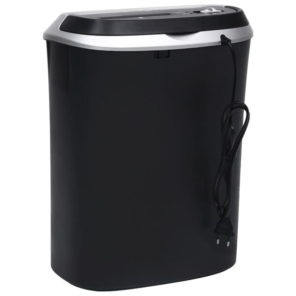 vidaXL Pappírstætari 10 Arkir Krossskurður Svartur