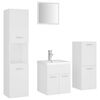 vidaXL Baðherbergishúsgagnasett Hvítt Samsettur Viður