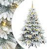 vidaXL Gervi j&oacute;latr&eacute; me&eth; 150 LED me&eth; standi Hv&iacute;tt 150 cm PE og PVC