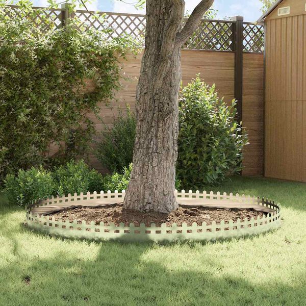 vidaXL Grasskantur 20 pcs Silfur 103 x 0,05 x 22 cm Ry&eth;fr&iacute;tt St&aacute;l