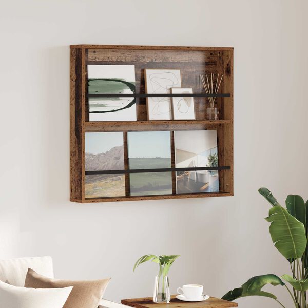 vidaXL T&iacute;marit Hillur Gamalt timbur 80 x 12 x 70 cm Samsettur vi&eth;ur