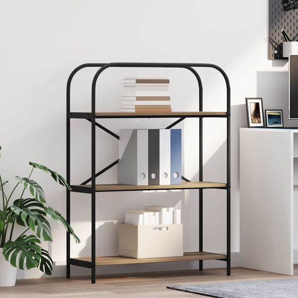 vidaXL Hilla Artisan Eik 80 x 30 x 109 cm Samsettur vi&eth;ur