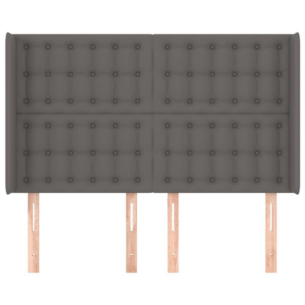 vidaXL H&ouml;f&eth;agafl me&eth; Eyrum 147x16x118/128 cm Gr&aacute;tt Gervile&eth;ur