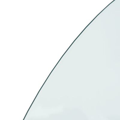 vidaXL Glerplata fyrir Arinn Hálfhringlaga 1200x600 mm