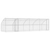 vidaXL Hundask&aacute;li me&eth; geymslu 4 pcs Silfur 8 x 2 x 2 m Sinkh&uacute;&eth;a&eth; st&aacute;l