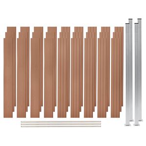 vidaXL WPC Gir&eth;ingarsett 3 Ferningur 526x187 cm Br&uacute;nt