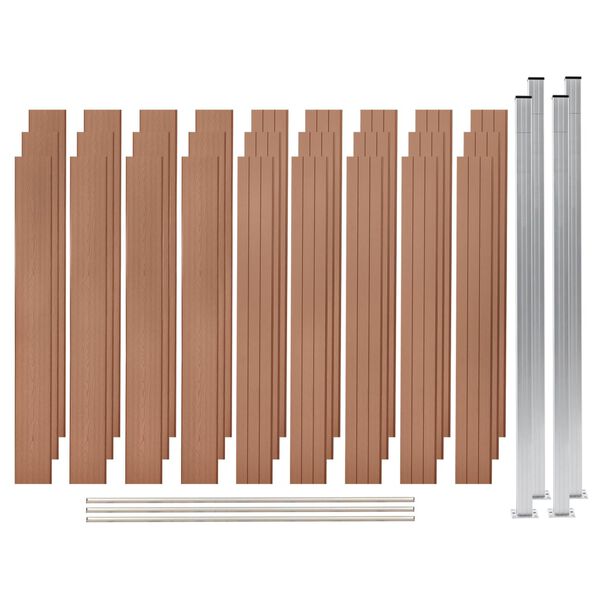 vidaXL WPC Gir&eth;ingarsett 3 Ferningur 526x187 cm Br&uacute;nt