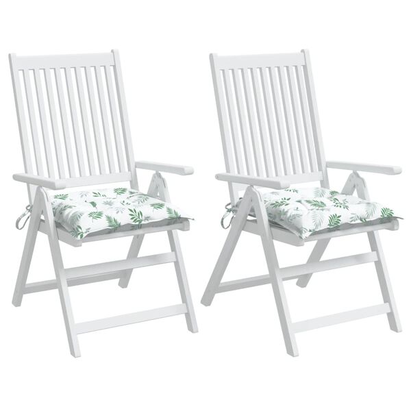 vidaXL St&oacute;la 2 stk. Laufamynstur 50x50x7 cm Oxfordefni