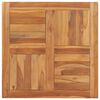 vidaXL Bor&eth;plata Gegnheill Tekkvi&eth;ur 70x70x2,5 cm