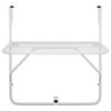 vidaXL Svalaborð Hvítt 60x40 cm Stál