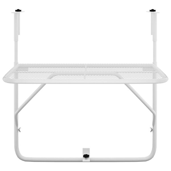 vidaXL Svalaborð Hvítt 60x40 cm Stál