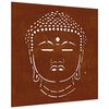 vidaXL Veggskreyting &iacute; Gar&eth;inn 55x55 cm Corten-st&aacute;l B&uacute;ddah&ouml;fu&eth;