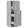 vidaXL Ap&oacute;tekarask&aacute;pur Gr&aacute;tt Sonoma 40x41x118 cm Samsettur vi&eth;ur