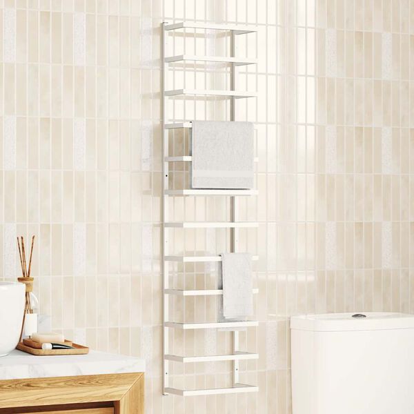 vidaXL Handkl&aelig;&eth;arekki Hv&iacute;tt 24x12x96 cm St&aacute;l