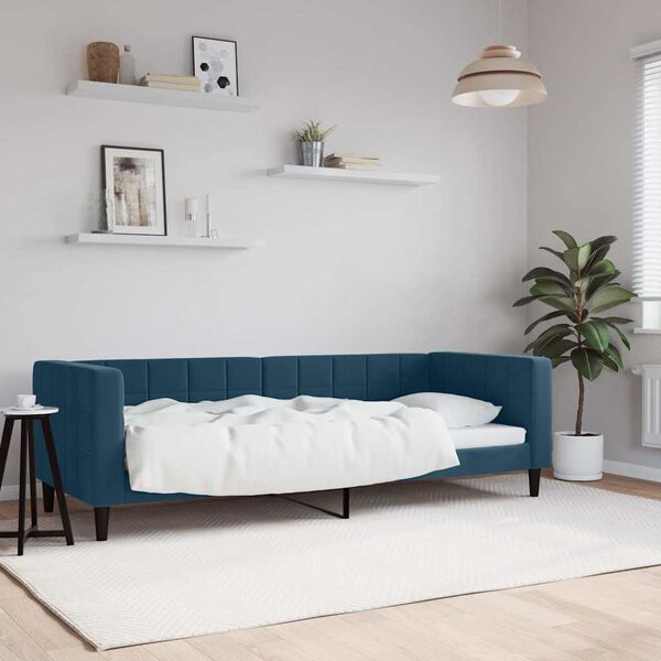 vidaXL Svefns&oacute;fi Bl&aacute;r 80x200 cm Flauel